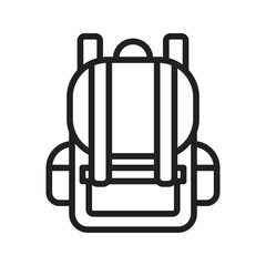 Backpack icon vector image. Suitable for mobile apps, web apps and print media.