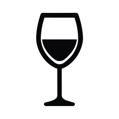 Wine Glass Stencil Icon for Celebration Themes