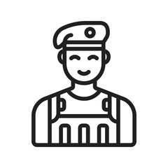 Military icon vector image. Suitable for mobile apps, web apps and print media.