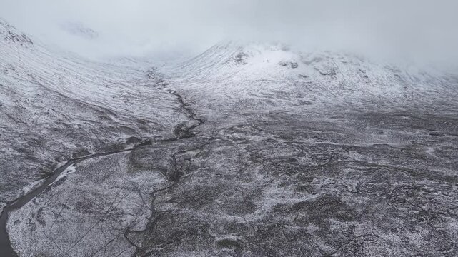 The scenic view of the Glen coe Valley in Scotland, United Kingdom