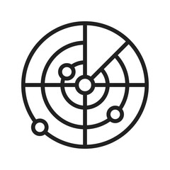 Radar icon vector image. Suitable for mobile apps, web apps and print media.