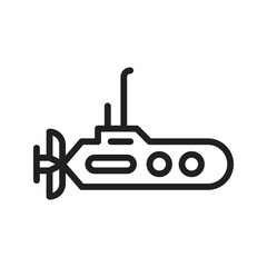 Submarine icon vector image. Suitable for mobile apps, web apps and print media.