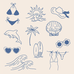 Tropical Summer Beach Collection.  Fun and Playful Design