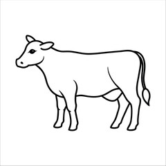 Vector illustration of a cow.