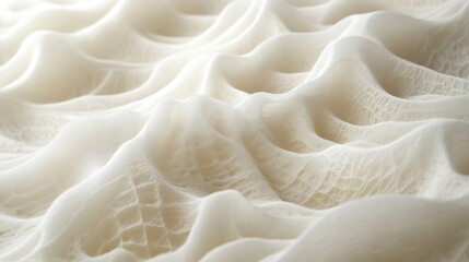 Obraz premium Cream White Fabric Texture with Intricate Lace Pattern