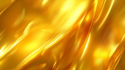Flowing Liquid Gold Texture, Abstract Background with Golden Waves, Shiny Metallic Surface