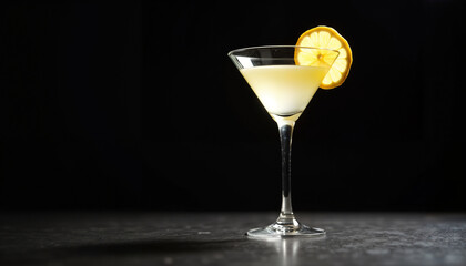 Refreshing Cocktail in Elegant Glass