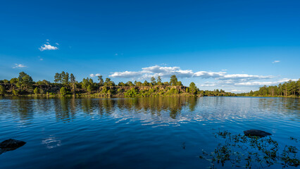 Obraz premium An overlooking view in Fool Hollow Lake Recreation Area, Arizona