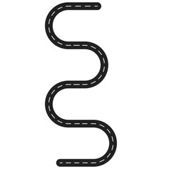 Road way in flat style 