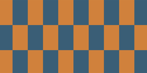 Yellow and blue checkered pattern, checkerboard seamless pattern. vector