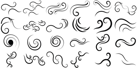 Intricate Decorative Swirls and Spirals for Modern Art and Graphic Design