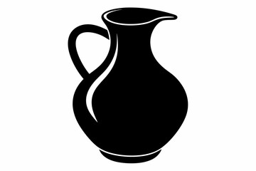 ceramic jug silhouette vector illustration