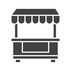 Fototapeta premium Booth icon vector image. Suitable for mobile apps, web apps and print media.