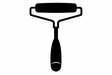 facial roller tool silhouette vector illustration