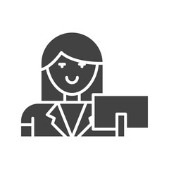 Cashier icon vector image. Suitable for mobile apps, web apps and print media.