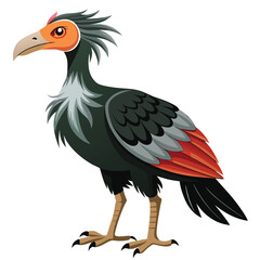 unique Megapode bird isolated on white background