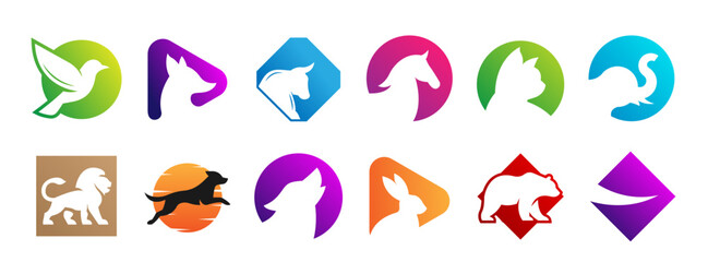 Minimalist Animal Logo Template Collection