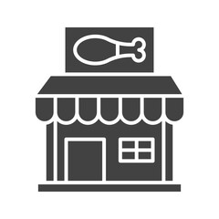 Chicken Shop icon vector image. Suitable for mobile apps, web apps and print media. © Nadeem