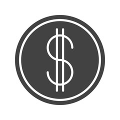 Coin icon vector image. Suitable for mobile apps, web apps and print media.