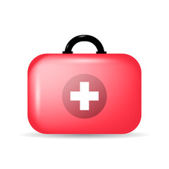 medical seed first aid kit vector illustration of an item on a white background with shadow