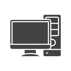 Desktop Computer icon vector image. Suitable for mobile apps, web apps and print media.