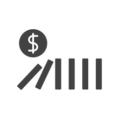 Domino Effect icon vector image. Suitable for mobile apps, web apps and print media.