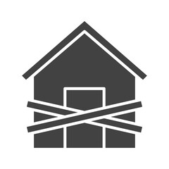 Eviction icon vector image. Suitable for mobile apps, web apps and print media.
