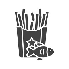 Fish And Chips icon vector image. Suitable for mobile apps, web apps and print media.