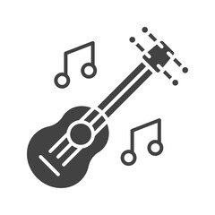 Guitar icon vector image. Suitable for mobile apps, web apps and print media.