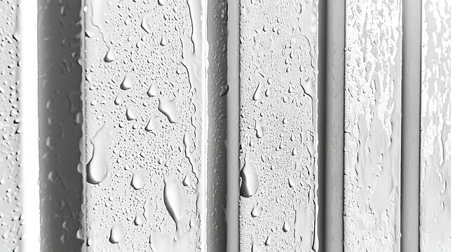 A white wall with water droplets on it