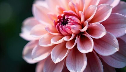 Fototapeta premium Close-up dahlia petals, layered, soft focus, subtle texture, pattern, delicate