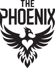THE PHOENIX bird silhouette art