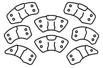 brake pad line art perfect for manuals