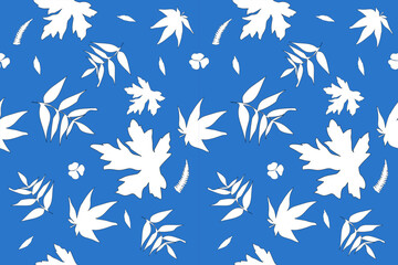 Leaf I textile seamless pixel pattern colorful, Design for fabric, Clothes, Curtain, Carpet, Scarf, Wrap, Handcraft, Wallpaper, Necktie ,Background and Vector illustration