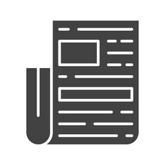 Fototapeta premium Newspaper icon vector image. Suitable for mobile apps, web apps and print media.