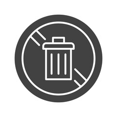 No Littering icon vector image. Suitable for mobile apps, web apps and print media.