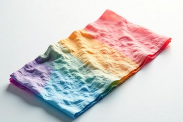 Close-up of a textured flap against a stark white backdrop , macro, wing, plastic