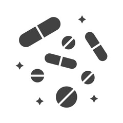 Pills icon vector image. Suitable for mobile apps, web apps and print media.