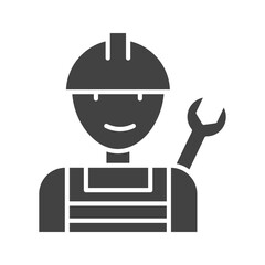 Plumber icon vector image. Suitable for mobile apps, web apps and print media.