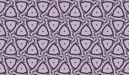 Fototapeta premium Vector pattern with abstract line in triangles style. Hipster background. For your idea, presentation, smart design. Brown purple color. Seamless