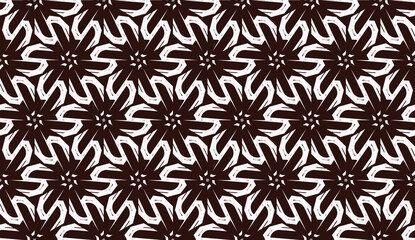 Vector geometric pattern. Triangles curved line. For wallpaper, presentation background, interior design, fashion print. Brown white color. Seamless