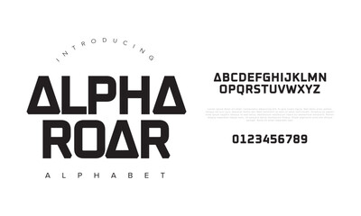 Futuristic Geometric Display Font Vector for Gaming and Technology Branding