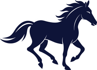 Running horse silhouette