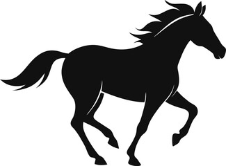 Running horse silhouette