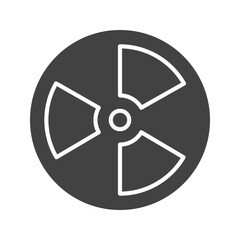 Radiation Sign icon vector image. Suitable for mobile apps, web apps and print media.