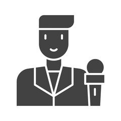 Reporter icon vector image. Suitable for mobile apps, web apps and print media.