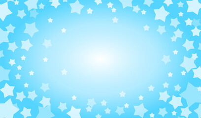 A light blue gradient background illustration with pop stars popping out
