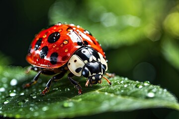 Ladybug Among the Leaves