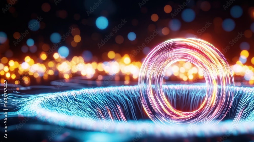 Aufkleber dynamic energy flow abstract universe visual art futuristic environment close-up conceptual design