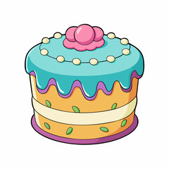 vector illustration of a cake